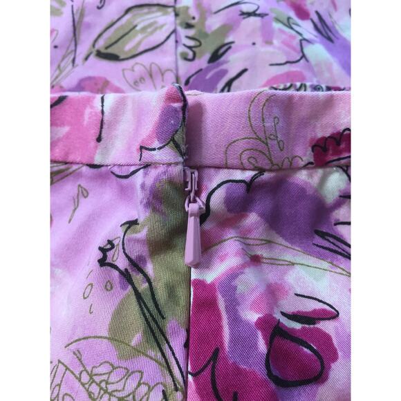 First issue A Liz Claiborne Company Size 10 100% Cotton Pink lined A-line Skirt - Picture 6 of 8